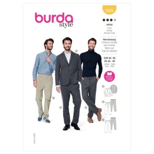 BURDA 5955 MEN'S SUIT Sewing Pattern Sizes 36 - 46 Skill: AVERAGE - Picture 1 of 13