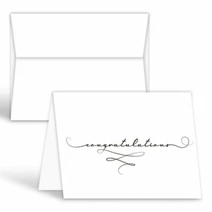 Congratulations Greeting Cards and Envelopes, Blank Inside, A2 Size, 25 per Pack - Picture 1 of 5