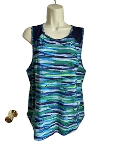 Lululemon Womans Workout Top Tank size 10 Geometric Multicolored Mesh Inserts - Picture 1 of 9