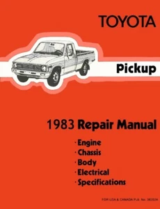 1983 Toyota Pickup Shop Service Repair Manual Book Engine Drivetrain OEM - Picture 1 of 6