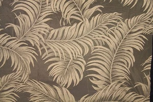 110" Bronze Large Palm Leaf EXTRA WIDE Curtain  LACE Fabric - By the Yard - Picture 1 of 1