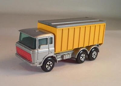 Matchbox Superfast Nr. 47 DAF Tipper Container Truck silber/gelb s. Räder 3 #483 - Bild 1 von 3