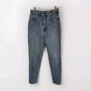 Vintage VERSACE Couture Italy Blue Womens sz 31 Jeans ! Replaced button - Picture 1 of 13