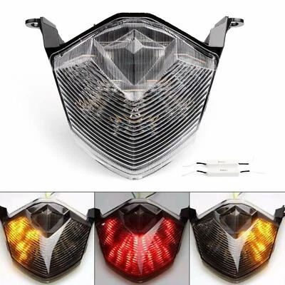 Integrated LED TailLight Turn Signals for Kawasaki Z750 Z1000 ZX6R ZX10R Clear^ - Image 1 of 4