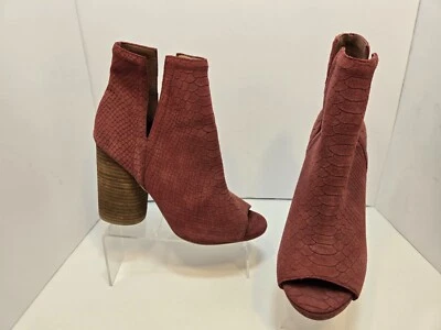 Jeffrey Campbell Oath Mujer Peep Toe Reptil Repujado Botín Rosa EE. UU. 9 M Foto 1 de 4
