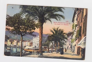 LI GE 11 Santa Margherita Ligure via Sella e lo Strand viaggiata 1917 - Picture 1 of 1