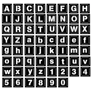 62 Pcs 5-Inch Reusable Letter Stencils Interlocking Templates for Signs & Walls - Picture 1 of 7