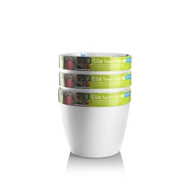 8x Übertopf Ella Rollen Blumenkübel Pflanzenbox Kräutergefäß Garten Dekoration - Bild 1 von 4