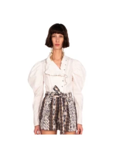 Ulla Johnson Lamont Bluse Puffärmel Beat Stickerei verziert Blumen - Bild 1 von 11