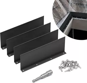 4 Pack Aluminum Gutter Valley Splash Guards, Rainwater Roofing Gutter Guard, Str - Picture 1 of 2