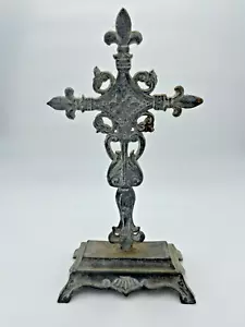 Vintage Gusseisen Kreuz freistehend 12" Alter Cross - Bild 1 von 13