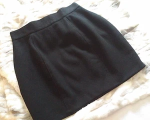 Stella McCartney Rock Mini Schwarz Wolle Kaschmirmischung Hohe Taille/Rise Rückenreißverschluss - Bild 1 von 21