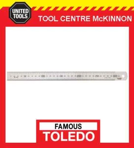 FAMOUS TOLEDO 300M 300mm STAINLESS STEEL SINGLE SIDED METRIC RULE - Bild 1 von 2