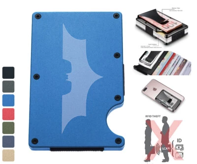 DC Super Hero Batman RFID Blocking Wallet Money Clip Metal Credit Card Holder - Image 1 of 4