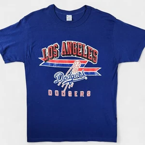 Vintage Los Angeles Dodgers Shirt Men's Large Blue Champion 1988 Single Stitch - Picture 1 of 11