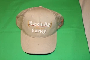Men's BUSCH AG Midwest Light Grey Adjustable Baseball Style Hat/Cap - Picture 1 of 3