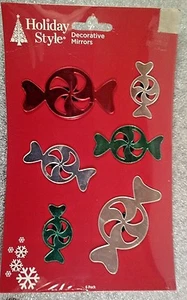 Espejo de caramelo árbol de Navidad regalos artesanía multicolor 6 unidades en paquete - Imagen 1 de 6