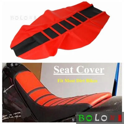 Motocross Universal Ribbed Gripper Seat Cover for Honda XR650 CRF 250R 450R CR - Image 1 of 4