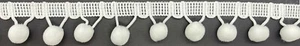1/2" White Pom Pom Ball Fabric fringe trim 12 yards - Picture 1 of 1