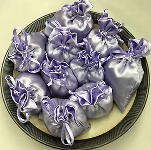 Set of 11 Lavender Sachets made with Lavender Satin Bags - Picture 1 of 3