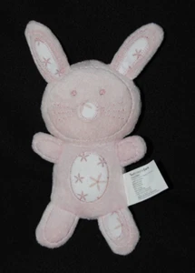 Peluche doudou lapin TCF Tout Compte Fait rose blanc étoiles 18/22 cm NEUF - Picture 1 of 1