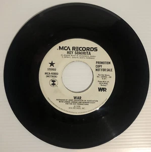 War - Hey Senorita 1978-7’ Single 45rpm Promotonal Record - Imagen 1 de 4