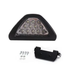 Universal 3rd F1 12 LED Strobe Rear Bumper Tail Brake Stop Light Clear Fog Lamps - Picture 1 of 8