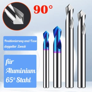 NC-Anbohrer VHM Zentrierbohrer TIPP 90° Für Aluminium und 65 Grad Stahl - Picture 1 of 42