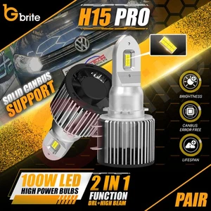 2x CSP H15 LED Headlight Bulbs Kit 12000 Lumens Canbus DRL Ford Transit Custom - Picture 1 of 12