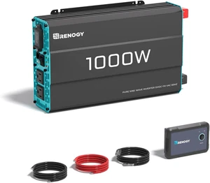 Inversor Renogy P2 1000 vatios inversor de onda sinusoidal pura, inversor de energía solar para automóvil 1 - Imagen 1 de 12