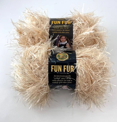 (2) Lote de 2 divertidos hilos de piel champán marca León 60 yardas cada uno tejer ganchillo artesanía Foto 1 de 3