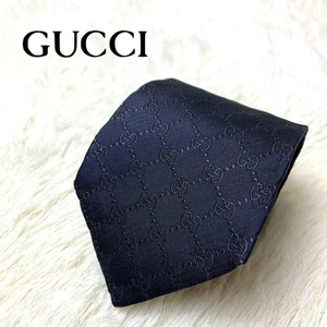 Corbata de seda para hombre GUCCI logotipo G corbata negra hecha en Italia accesorio de moda - Imagen 1 de 4