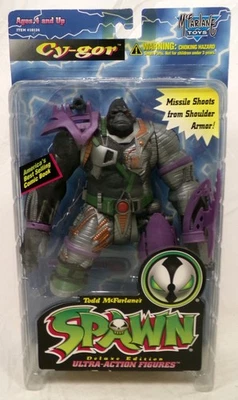 1996 Mcfarlane Toys Spawn Series 4 Purple Cy-Gor 7" Scale Figure New Sealed - Image 1 of 4