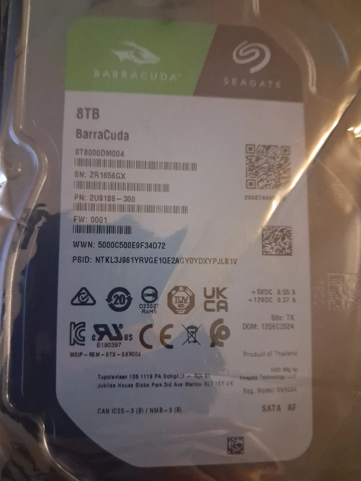 Seagate Barracuda 8TB 3,5 Zoll Interne Festplatte (ST8000DM004) NEU OVP TOP - Bild 1 von 1
