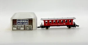 Z Scale Marklin 8700 Red Kuckucks Passenger Car With Original Box - Foto 1 di 8