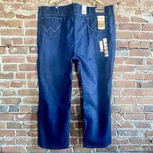 Pantalones de mezclilla Wrangler para hombre 52x30 de uso resistente calce regular elástico azul Jean - Imagen 1 de 8