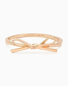 NWT Kate Spade Skinny Mini Bow Bangle Rose Gold - Picture 1 of 4