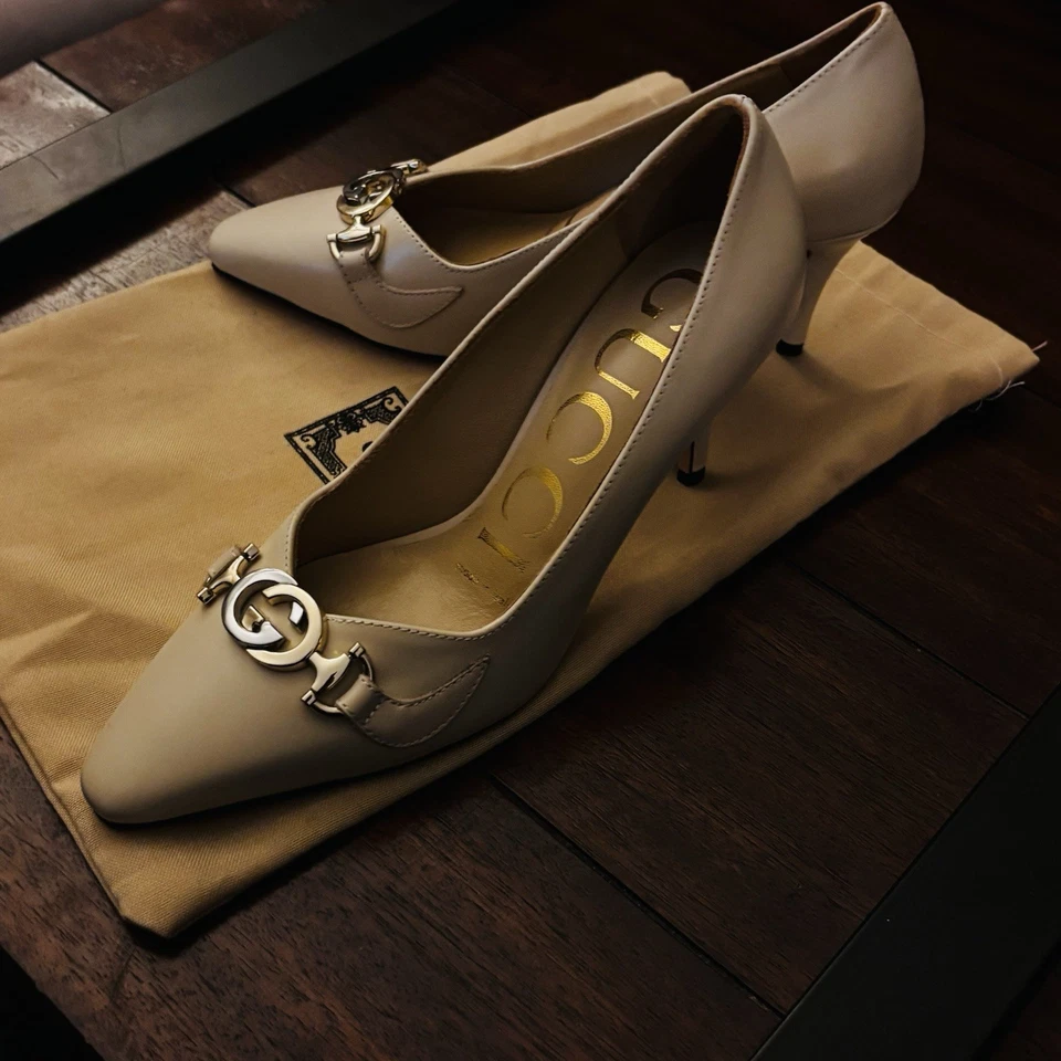 Gucci Women’s  Zumi Nude 4 Inch Pumps Size 36 - Image 1 of 4