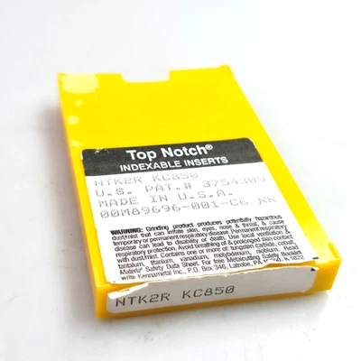 Kennametal NTK2R KC850 Carbide Top-Notch Threading Inserts (Box of 10) - Image 1 of 4