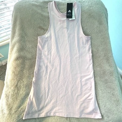 ADIDAS Zoe Saldana Uforo Dress Small Light Pink Tennis Racerback Tank NWT - Image 1 of 4