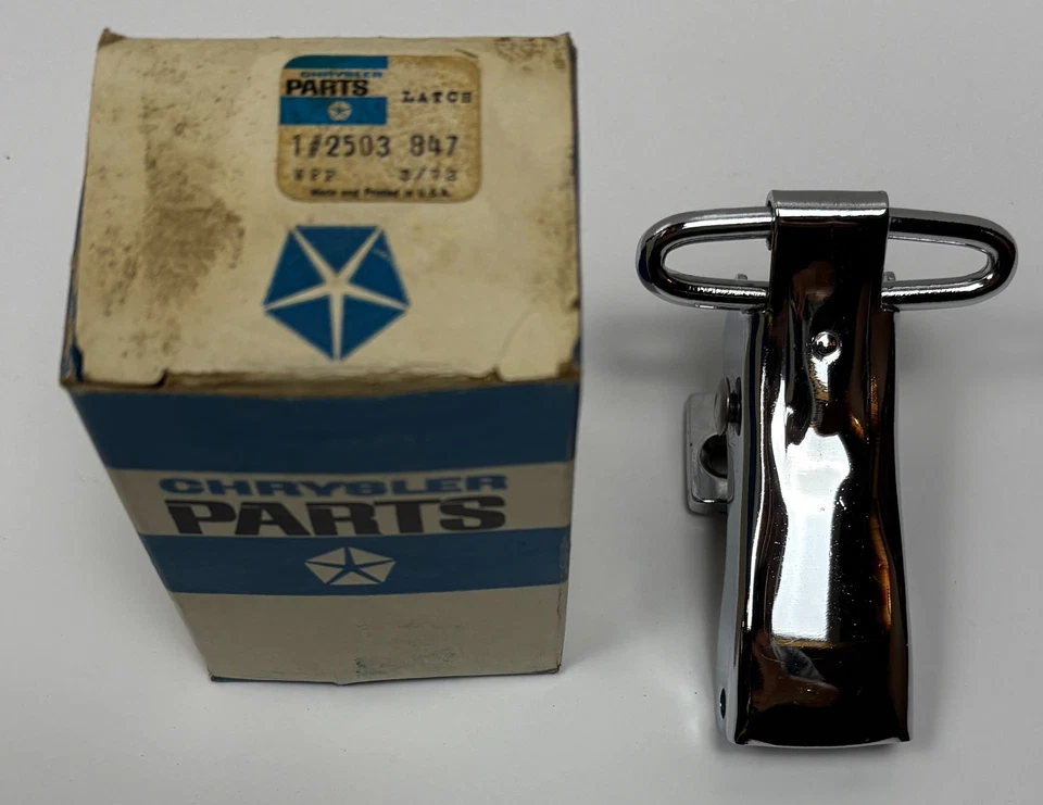 Nuevo pestillo de ventana de puerta de carga cromado de stock antiguo para Dodge A-100 1964-70 #2503847 Foto 1 de 1