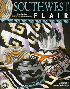 Southwest Flair Sharon Teal-Coray Decorative Painting Book Instructions Patterns - Picture 1 of 4