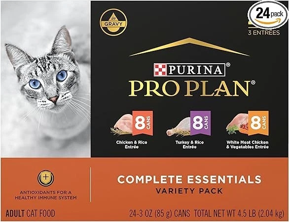 Purina Pro Plan Gravy, High Protein Wet Cat Food Variety Pack, Complete Essentia