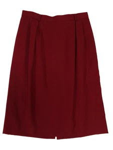 Falda midi 100 % lana pura colección Liz Clairborne 12 bolsillos forrados trabillas para cinturón - Imagen 1 de 9