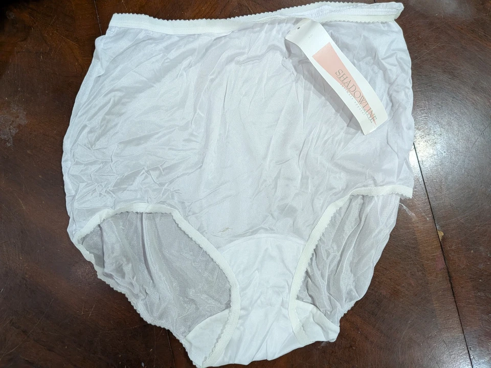 3 Pares Talla 7 BLANCO Nylon Calzoncillo Completo ShadowLine Algodón Entrepierna o Costuras Foto 1 de 1