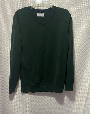Old Navy Boys XXL (14) V-Neck Sweater Green Long Sleeve Pullover - Image 1 of 4