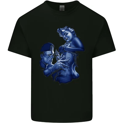 Frankenstein Tattooing Marilyn Halloween Kids T-Shirt Childrens - Image 1 of 2
