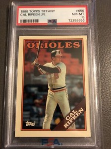 1988 Topps Tiffany Cal Ripken Jr PSA 8  Baltimore Orioles HOF