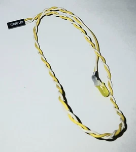 Vintage PC Turbo LED and wiring block good retro PC gaming LED light Yellow 2pin - Picture 1 of 1