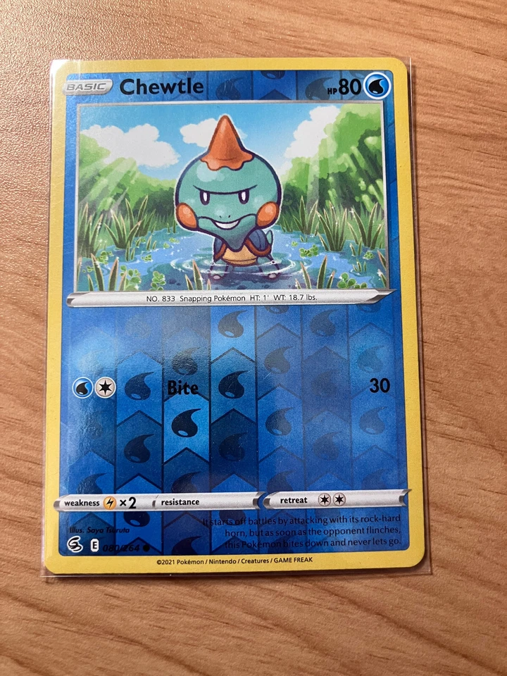 Chewtle 080/264 - Swsh08: Fusion Strike - Reverse Holo - Pokemon TCG 2021 - Image 1 of 3